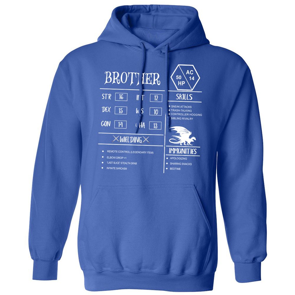 Brother Stats Classic Unisex Hoodie - Royal - 9