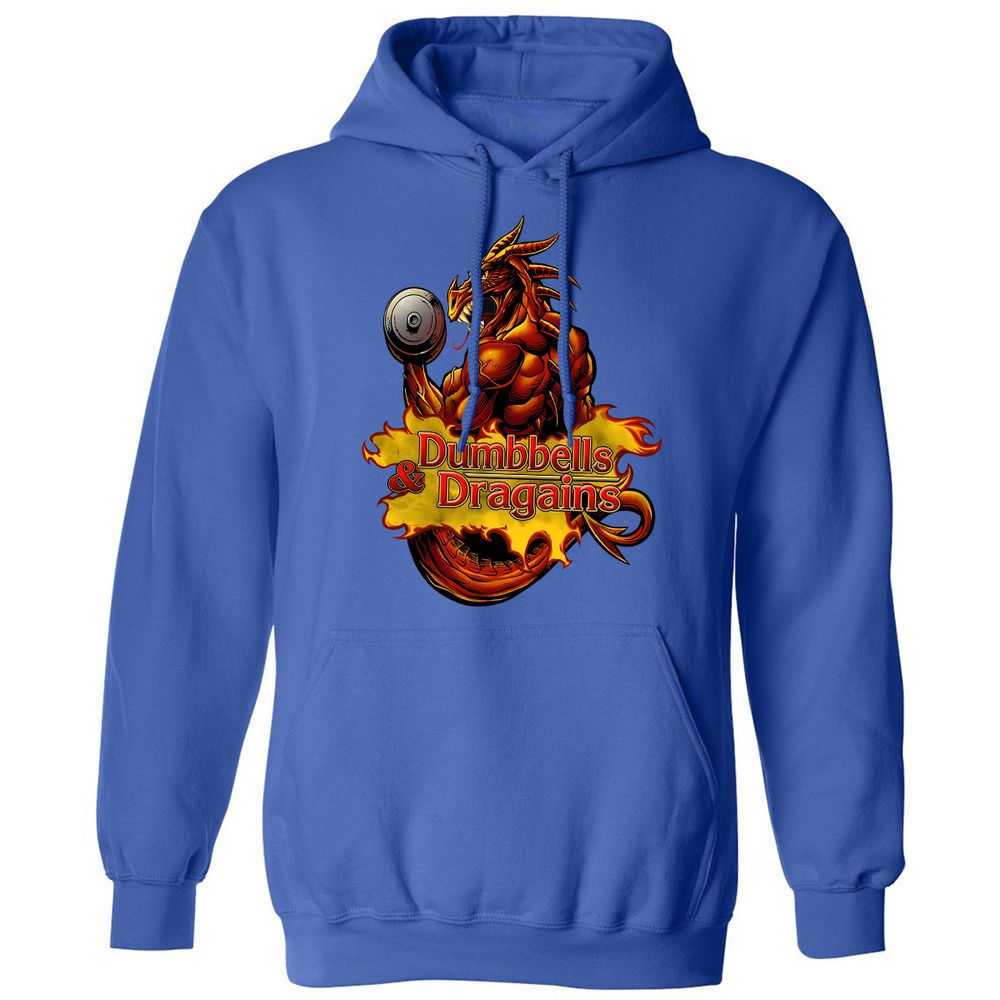 Dumbbells & Dragains Classic Unisex Hoodie - Royal - 9
