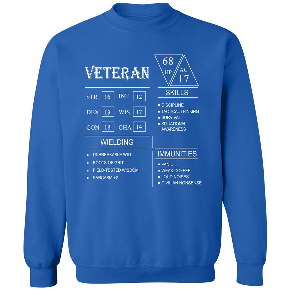 Veteran New Classic Unisex Sweatshirt - Royal - 9