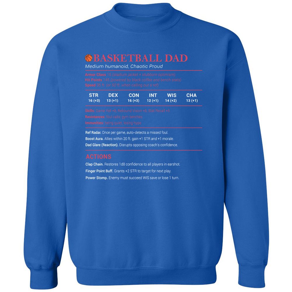 Basketball Dad Classic Unisex Sweatshirt - Royal - 9