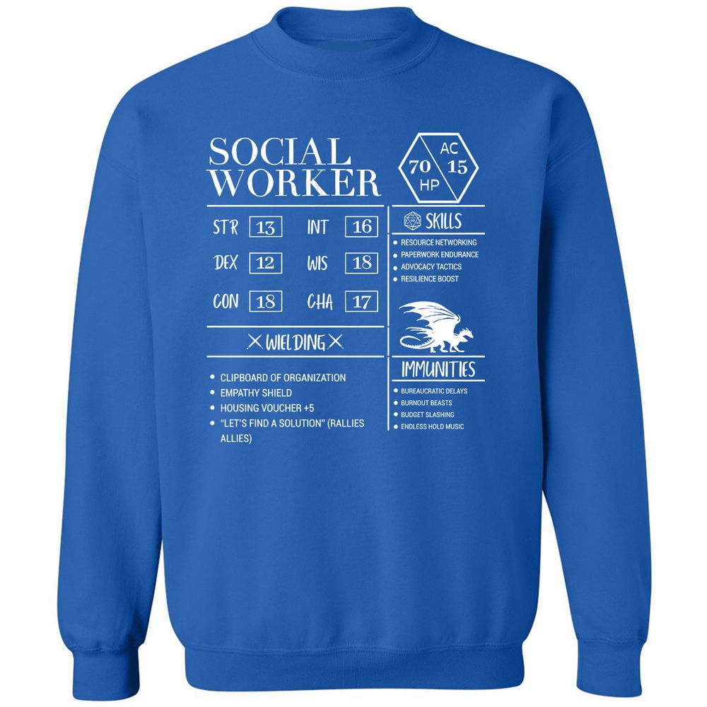 Social Worker New Classic Unisex Sweatshirt - Royal - 9