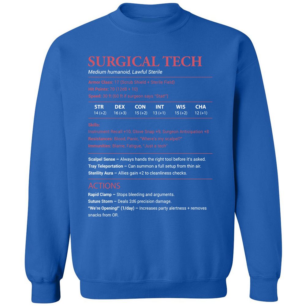 Surgical Tech Classic Unisex Sweatshirt - Royal - 9