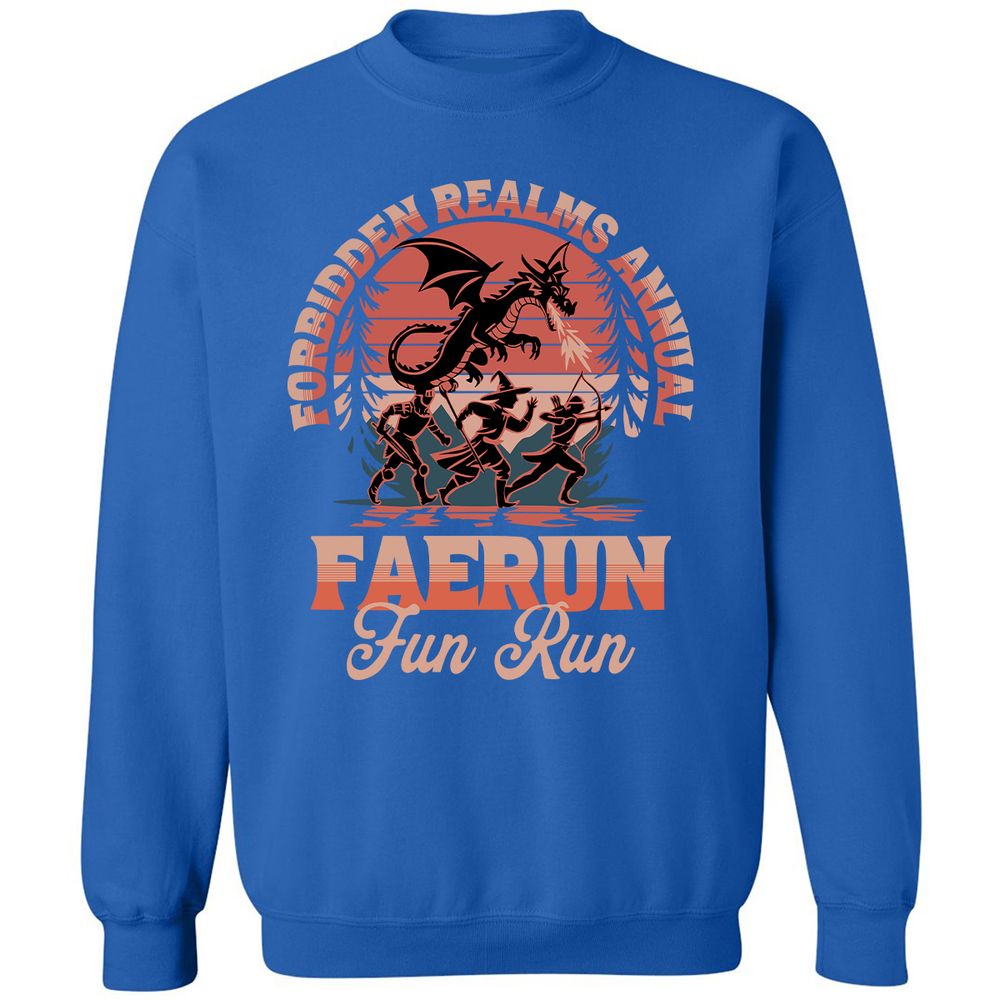 Faerun Fun Run Classic Unisex Sweatshirt - Royal - 9