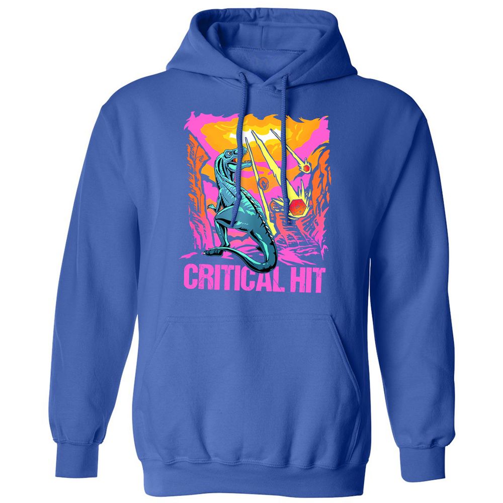 Dinosaur Critical Hit Classic Unisex Hoodie - Royal - 9