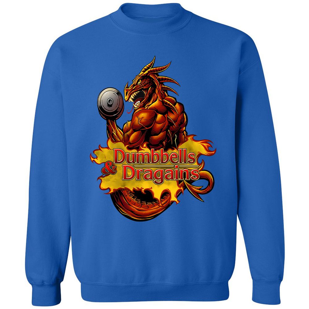 Dumbbells & Dragains Classic Unisex Sweatshirt - Royal - 9