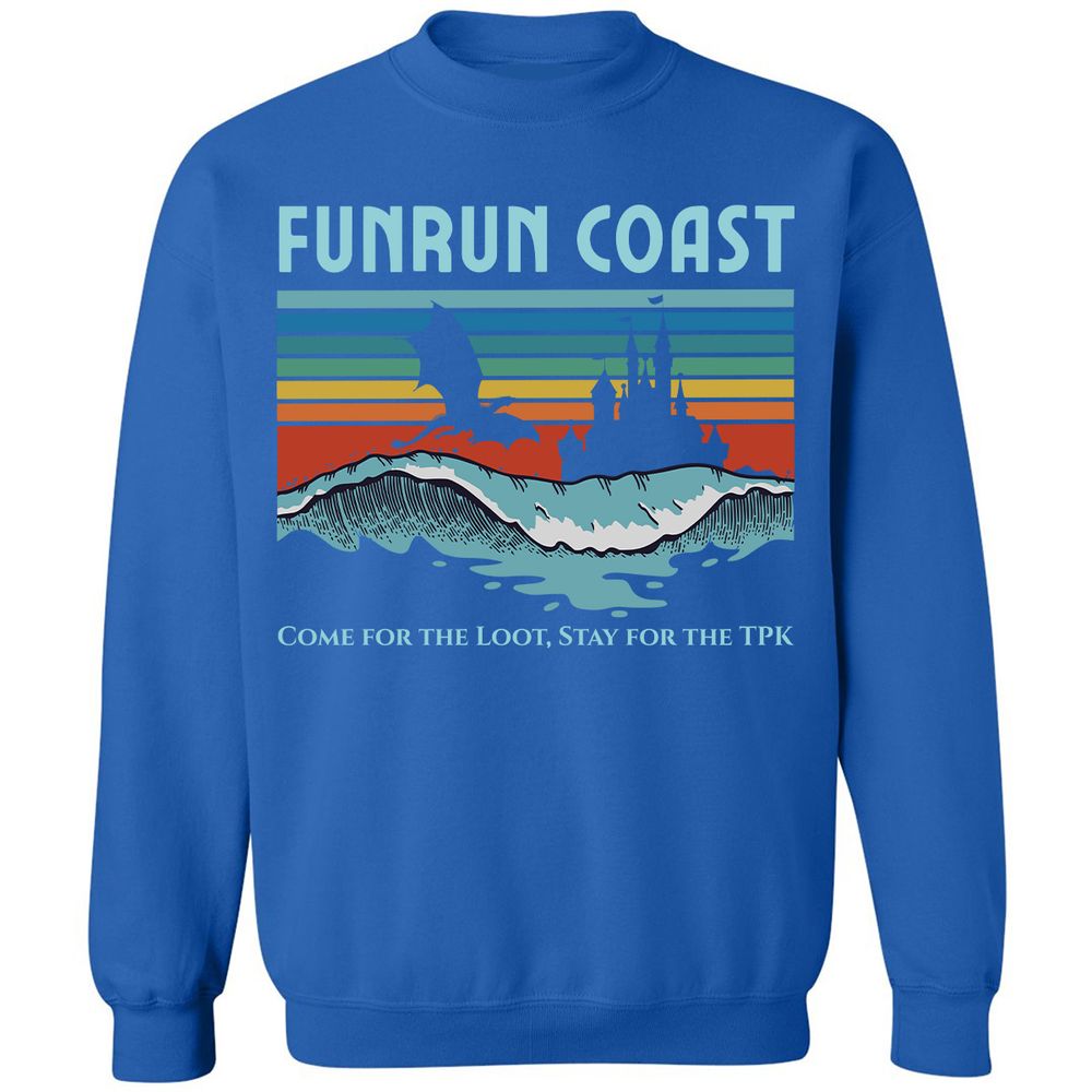 FUNRUN COAST Classic Unisex Sweatshirt - Royal - 9