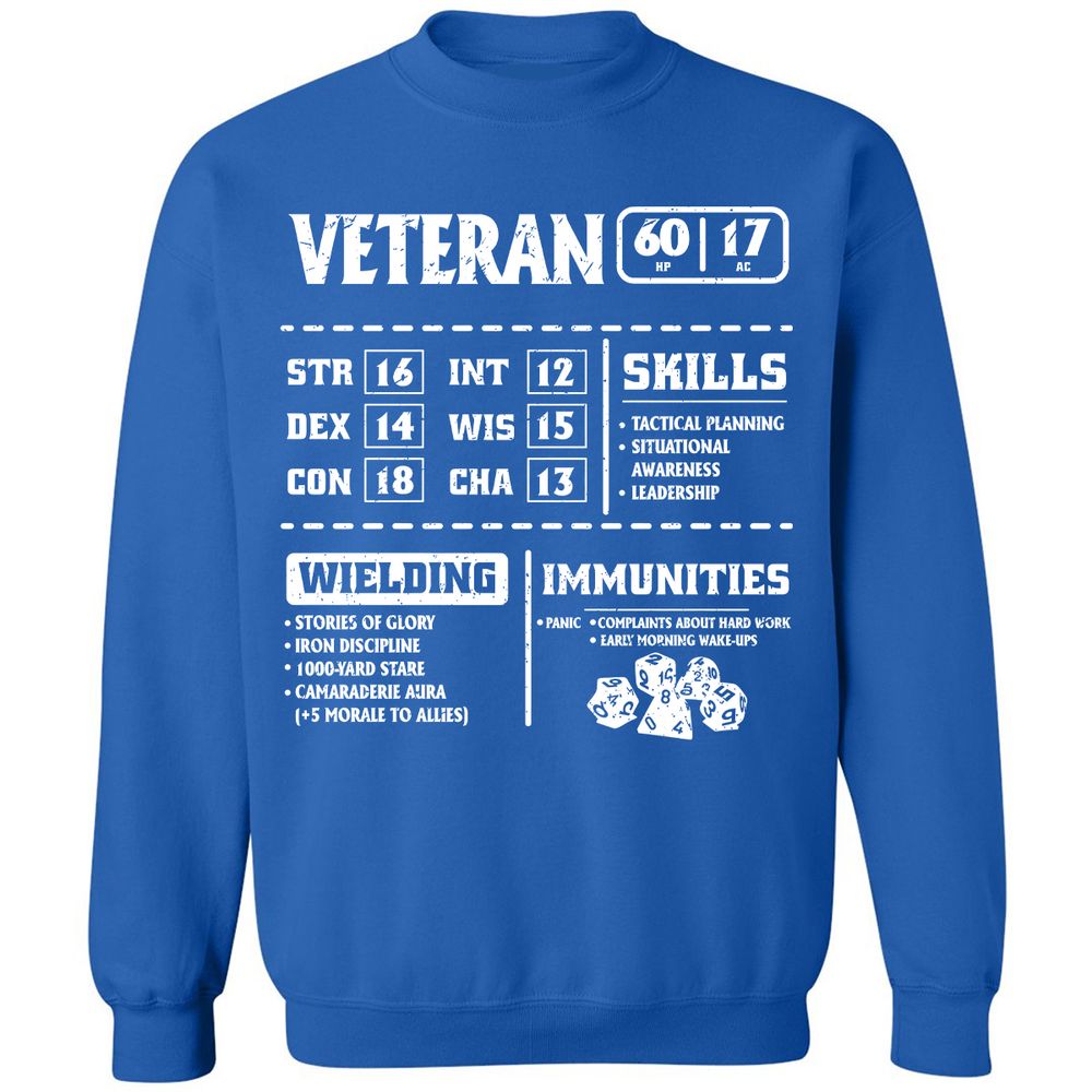 Veteran New Ver. Classic Unisex Sweatshirt - Royal - 9