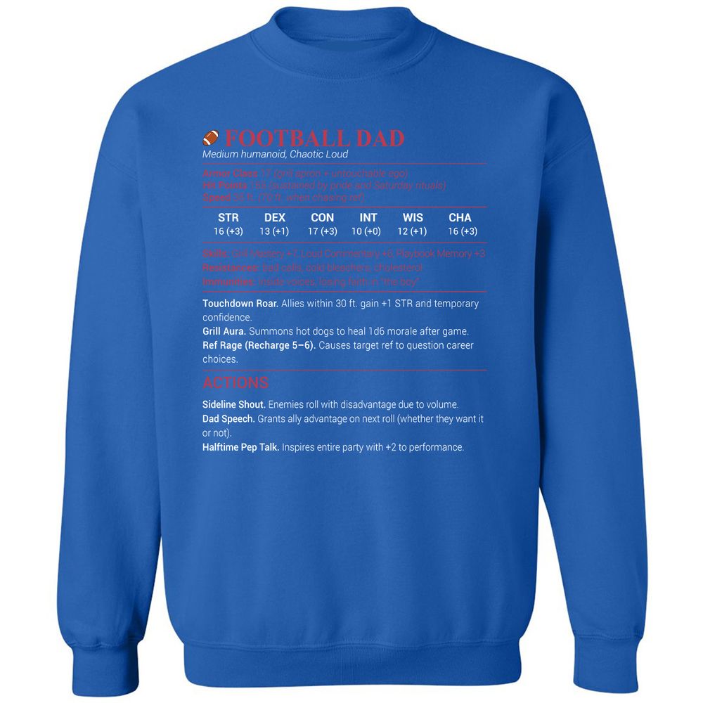 Football Dad Classic Unisex Sweatshirt - Royal - 9