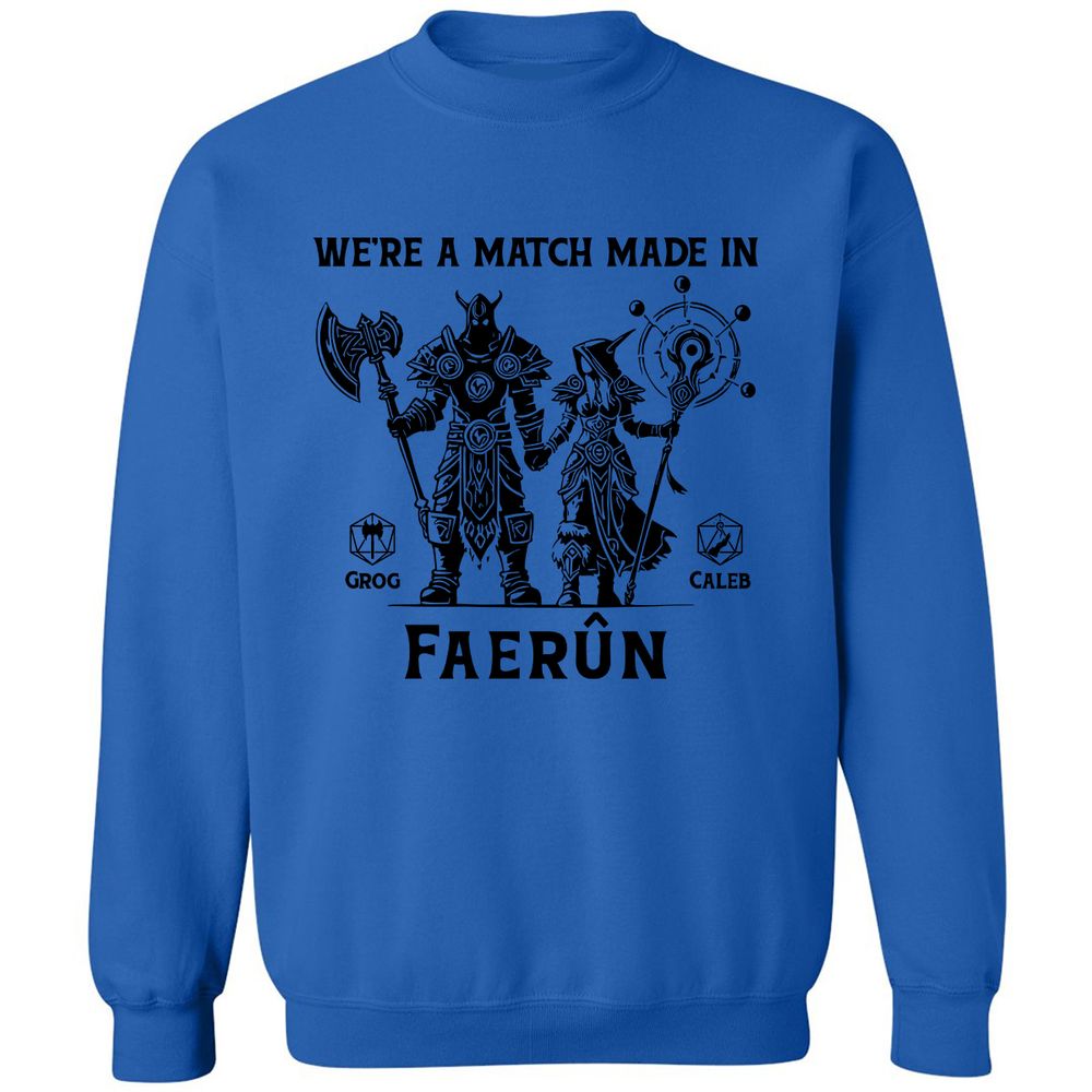Custom DnD Class Couple Classic Unisex Sweatshirt - Royal - 9
