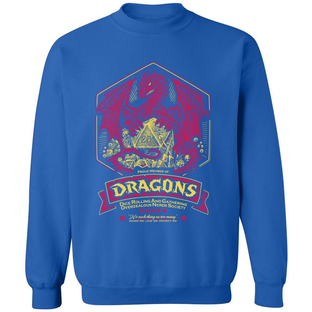 Fantasy Dragon With Dice - Royal - 9