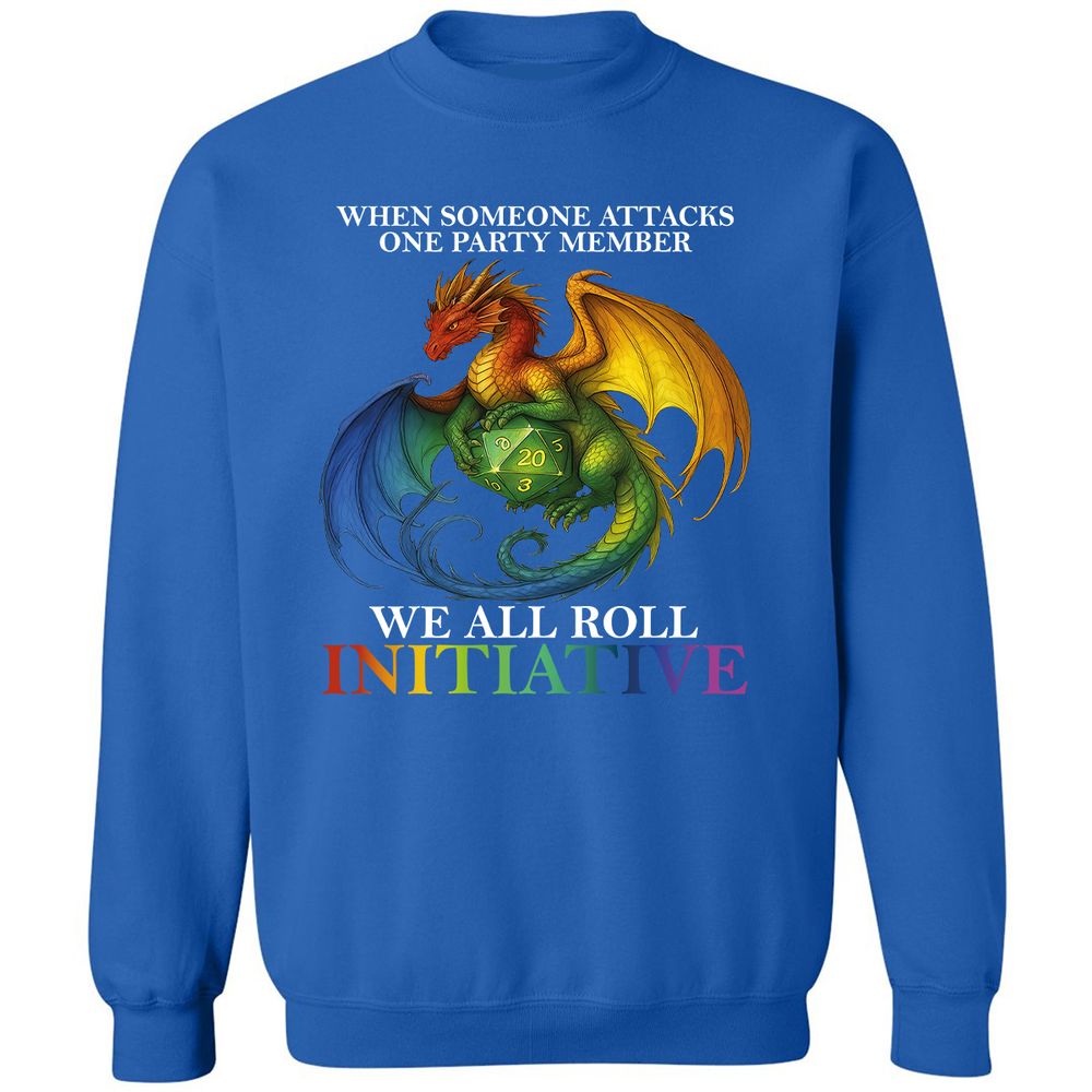 Dragon Roll For Initiative Classic Unisex Sweatshirt - Royal - 9