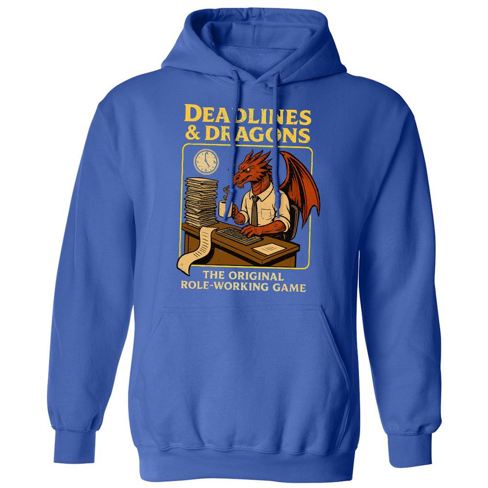 Deadlines & Dragons (Office Staff) Classic Unisex Hoodie - Royal - 9