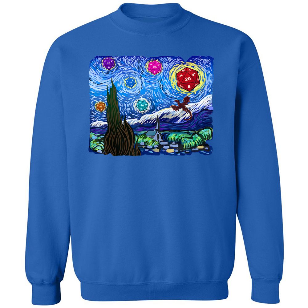 Dragon Starry Night Classic Unisex Sweatshirt - Royal - 9