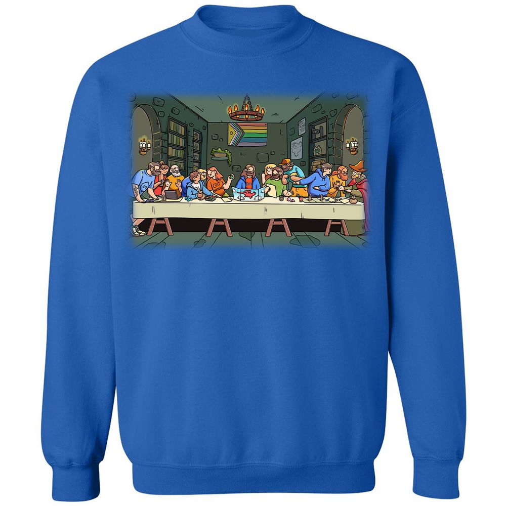 DnD Characters Pride Themed The Last Supper Shirt Classic Unisex Sweatshirt - Royal - 9
