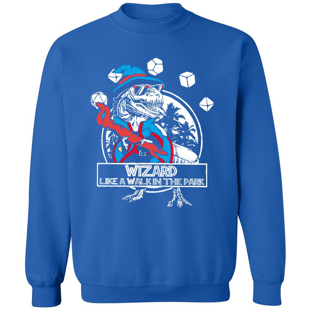 Wizard Like The Walk In The Park Classic Unisex Sweatshirt - Royal - 9