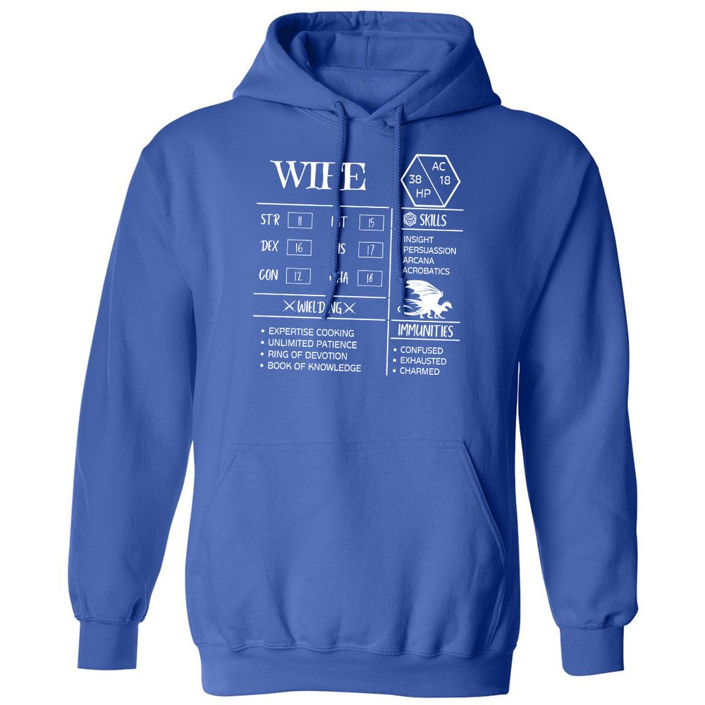 Wife Stats 2 Classic Unisex Hoodie - Royal - 9