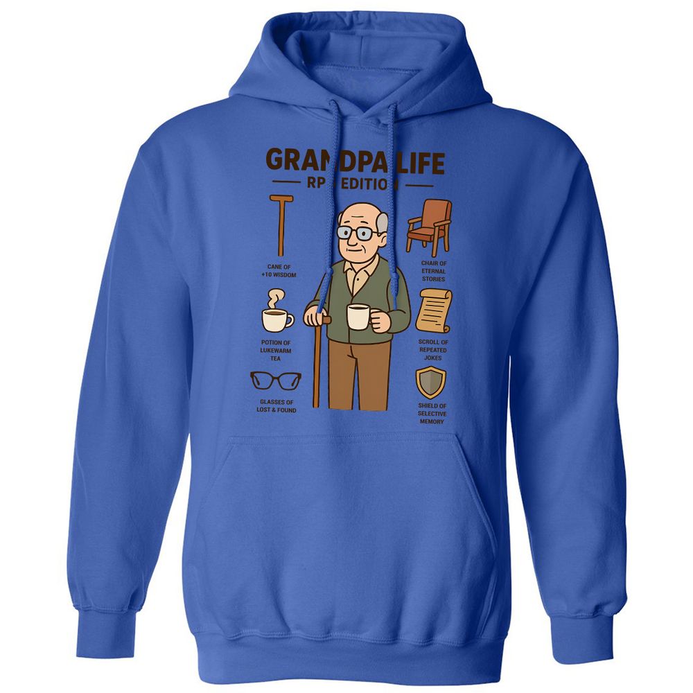 Grandpa Life RPG Edition Classic Unisex Hoodie - Royal - 9
