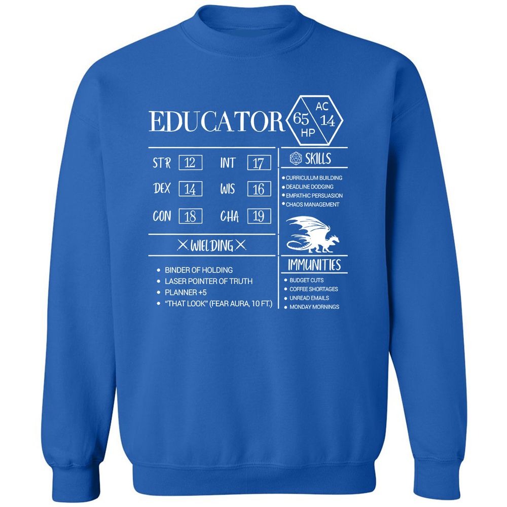 Educator New Classic Unisex Sweatshirt - Royal - 9