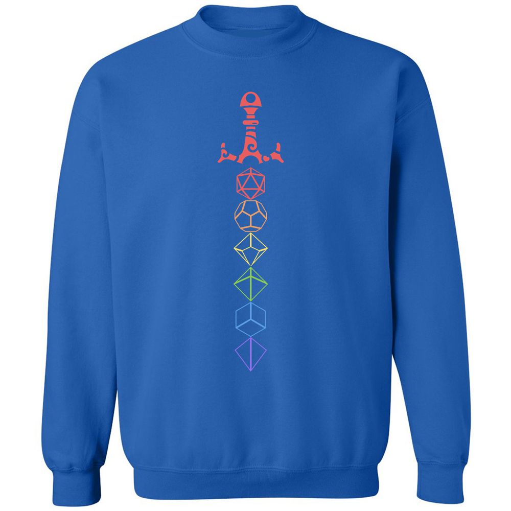 Rainbow Dice Sword LGBT Classic Unisex Sweatshirt - Royal - 9