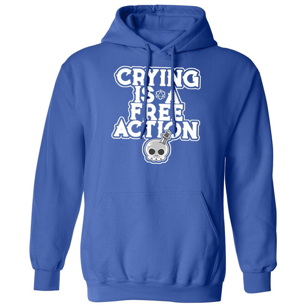 Crying Is A Free Action Classic Unisex Hoodie - Royal - 9