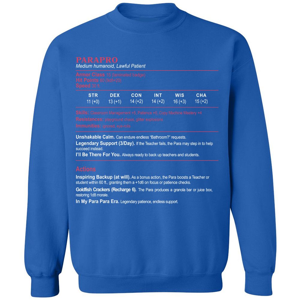 para Classic Unisex Sweatshirt - Royal - 9