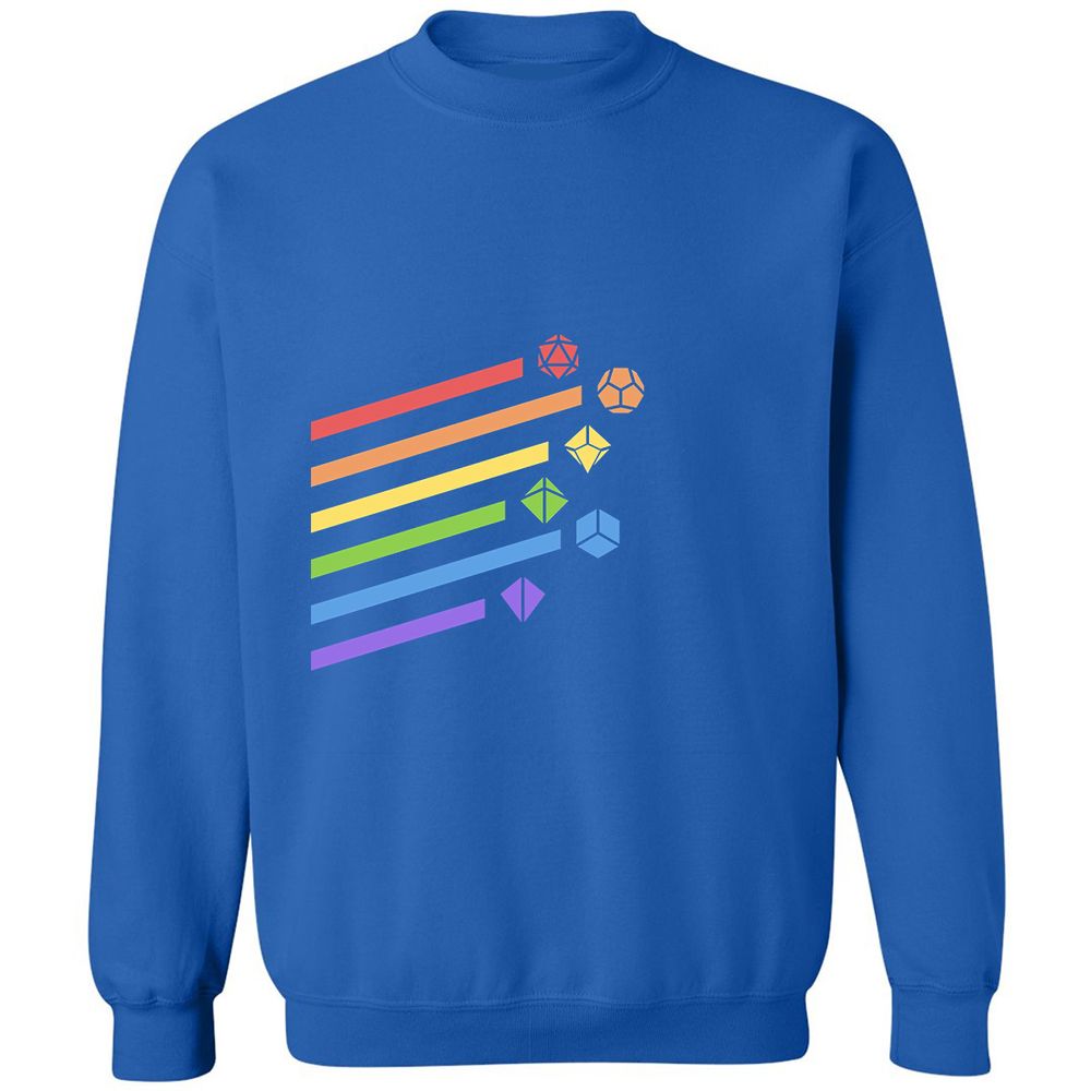 Rainbow Dice Set Classic Unisex Sweatshirt - Royal - 9