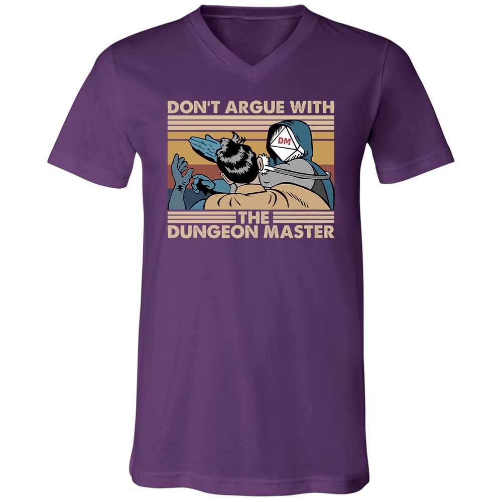 Don't Argue With The DM Unisex V-Neck T-Shirt - Team Purple - 9