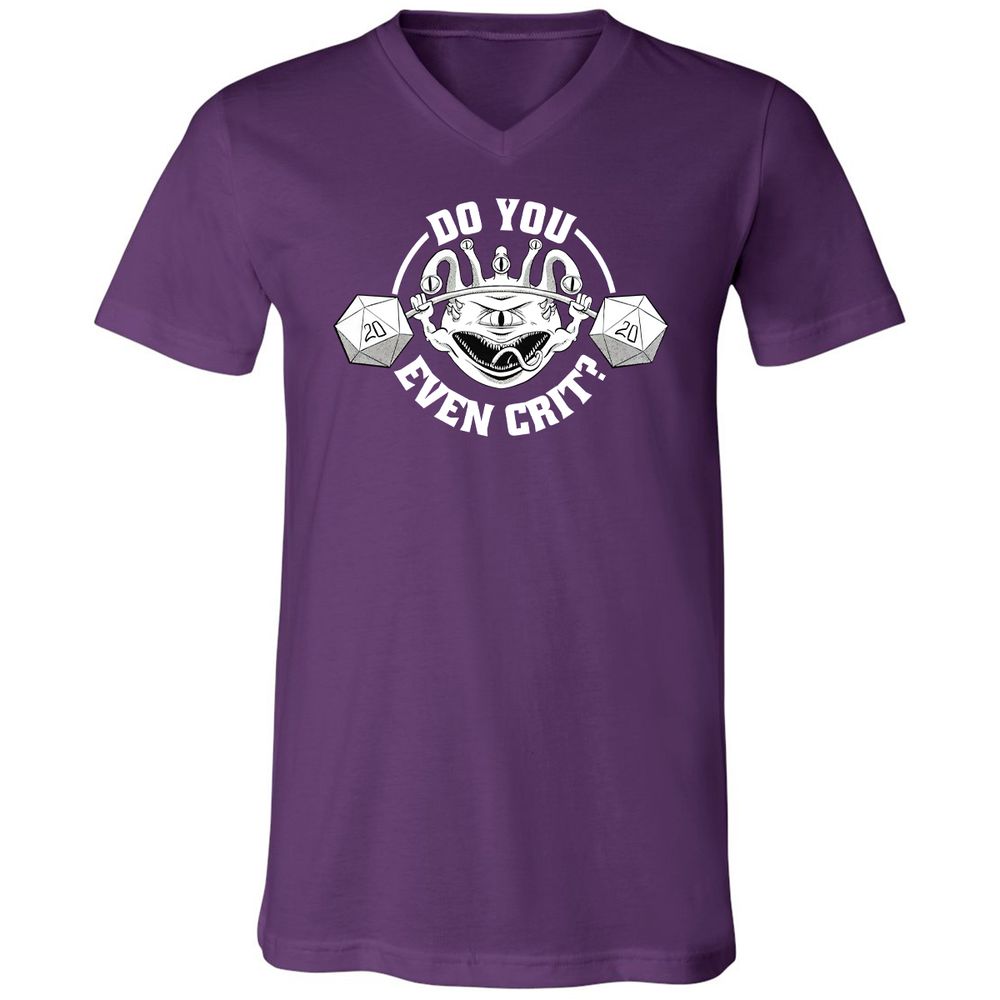 Do You Even Crit Unisex V-Neck T-Shirt - Team Purple - 9