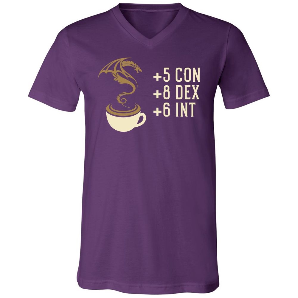 Coffee Dragon Unisex V-Neck T-Shirt - Team Purple - 9