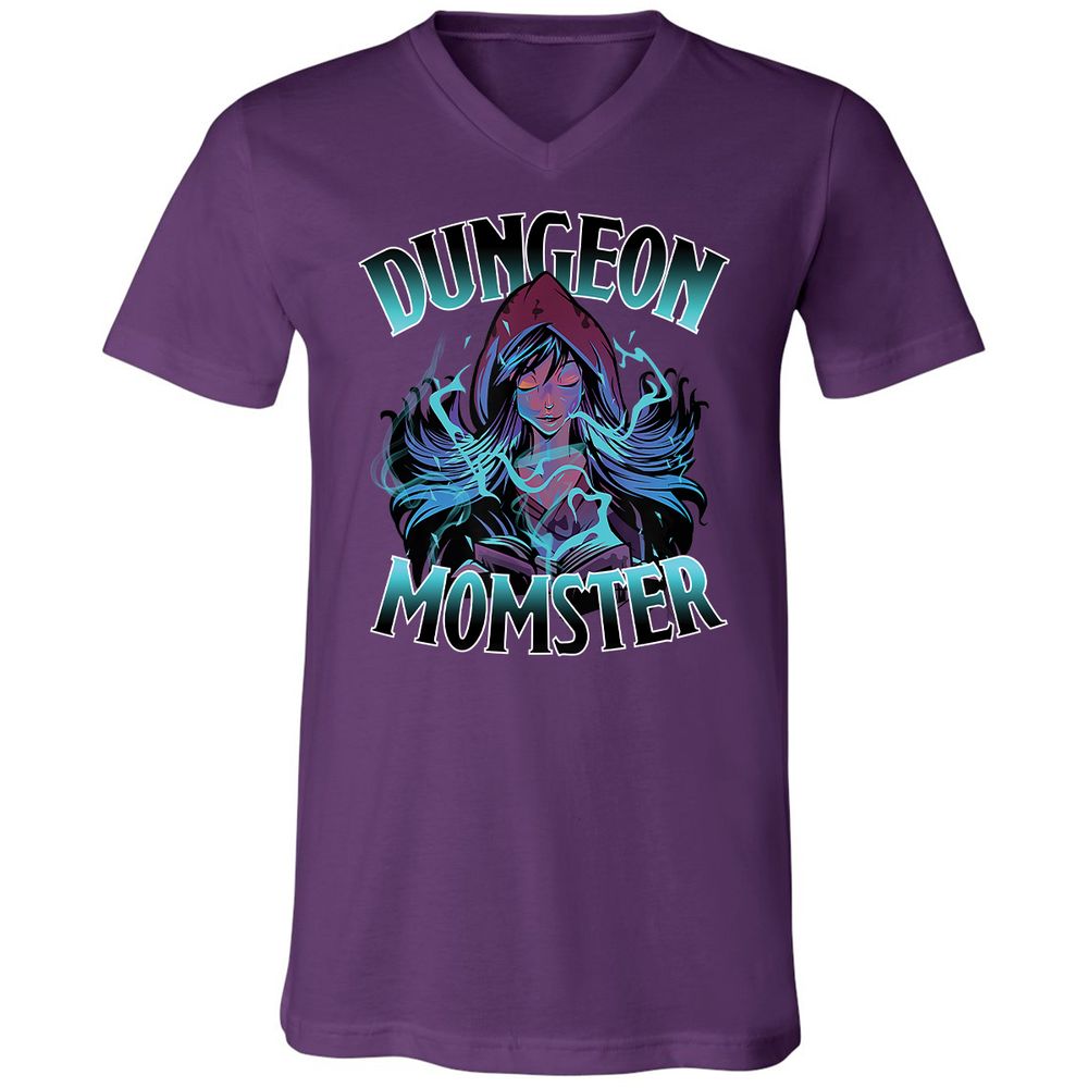 Dungeon Momster Unisex V-Neck T-Shirt - Team Purple - 9