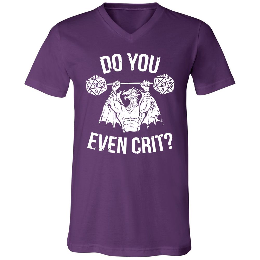 Do You Even Crit Unisex V-Neck T-Shirt - Team Purple - 9
