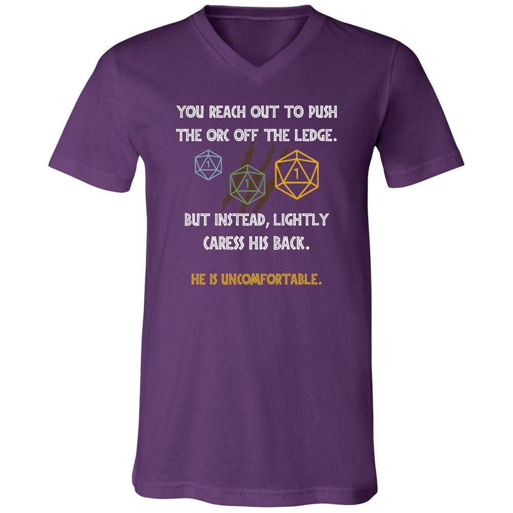 YOU REACH OUT TO PUSH Unisex V-Neck T-Shirt - Team Purple - 9
