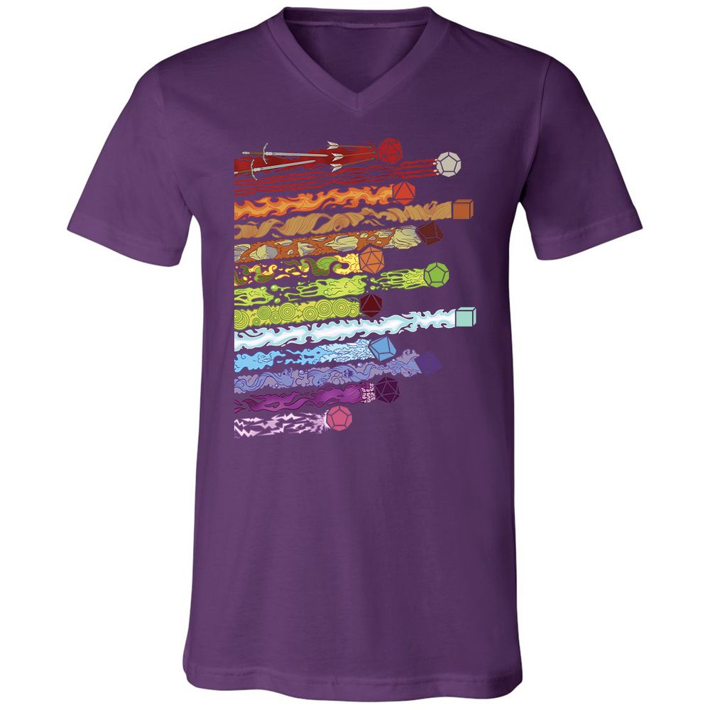 Damage Dices Unisex V-Neck T-Shirt - Team Purple - 9