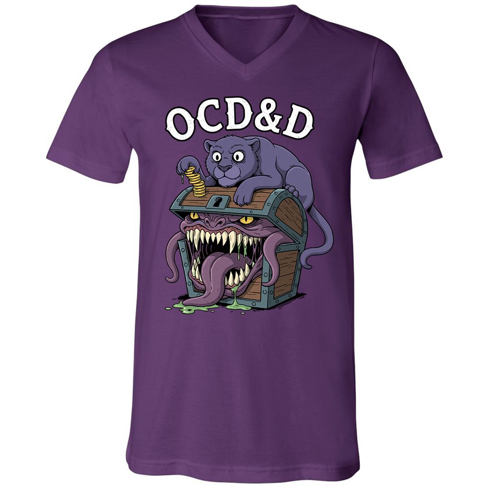 OCD&D Unisex V-Neck T-Shirt - Team Purple - 9