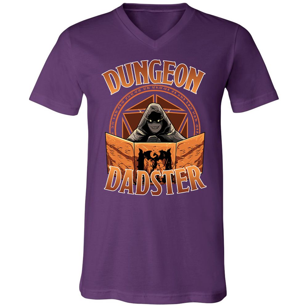 Dungeon Dadster Unisex V-Neck T-Shirt - Team Purple - 9