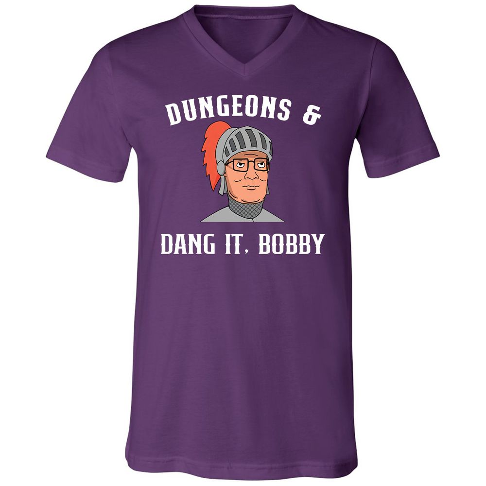 Dang It Bobby Unisex V-Neck T-Shirt - Team Purple - 9