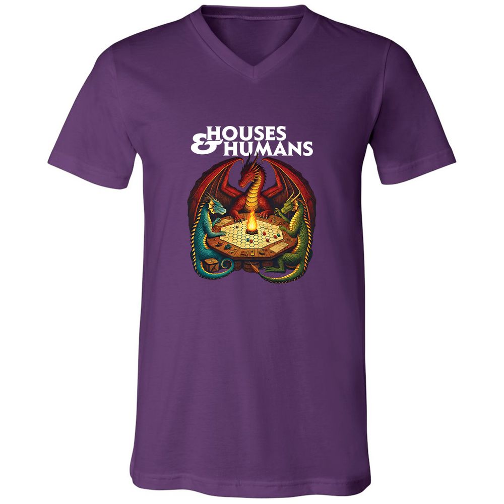 Houses & Humans Unisex V-Neck T-Shirt - Team Purple - 9