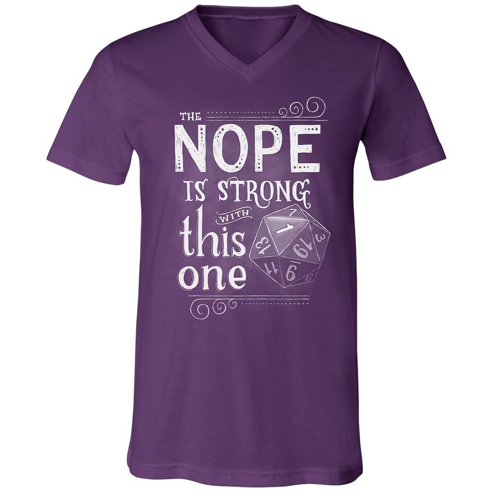 The NOPE is Strong with This One Unisex V-Neck T-Shirt - Team Purple - 9