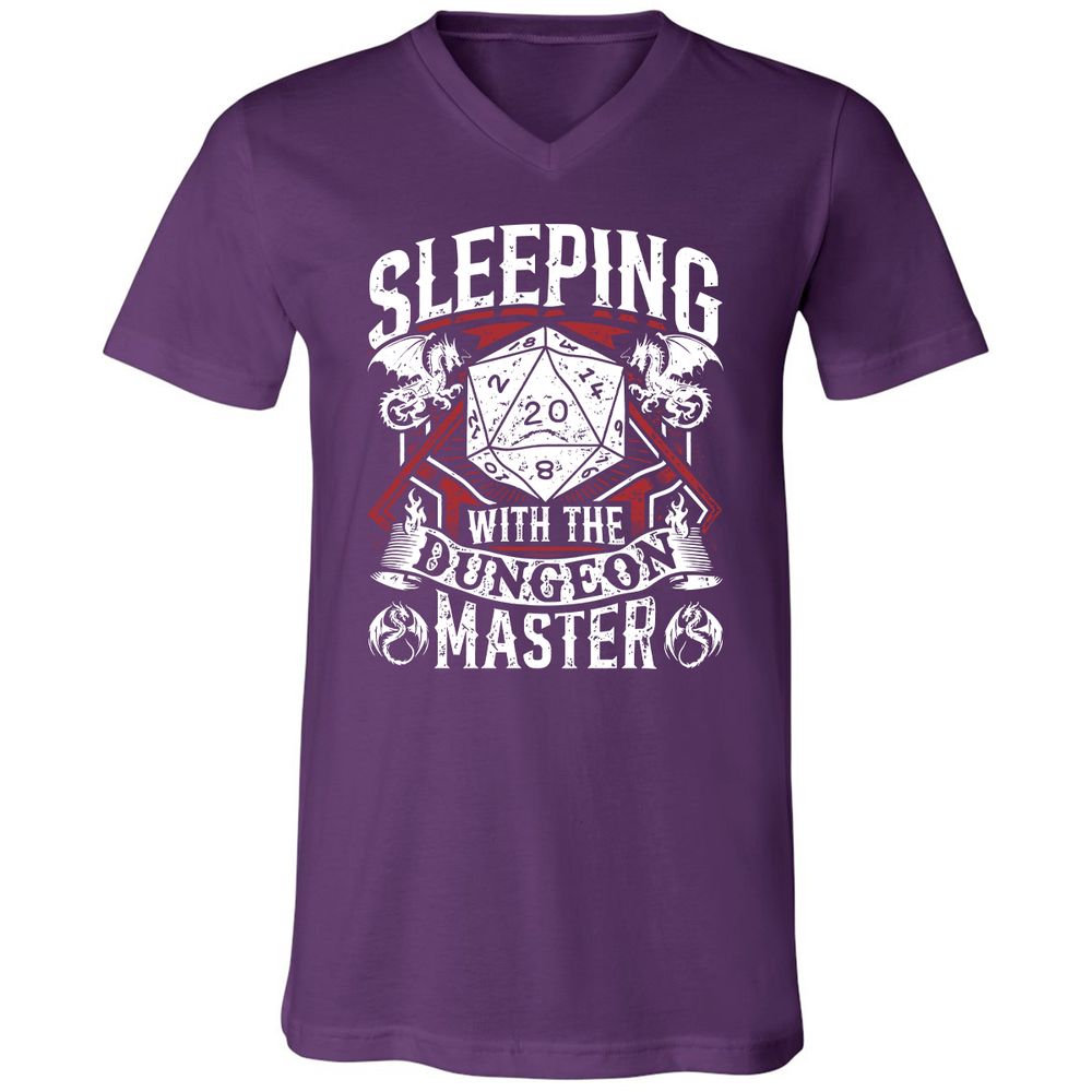 Sleeping With The DM Unisex V-Neck T-Shirt - Team Purple - 9
