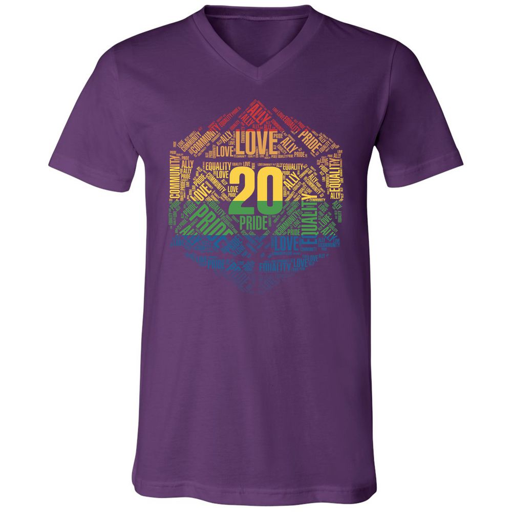 D20 Pride Unisex V-Neck T-Shirt - Team Purple - 9