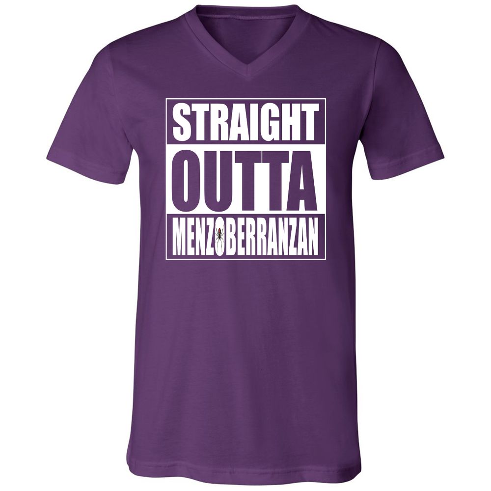 Straight Outta Menzoberranzan Unisex V-Neck T-Shirt - Team Purple - 9