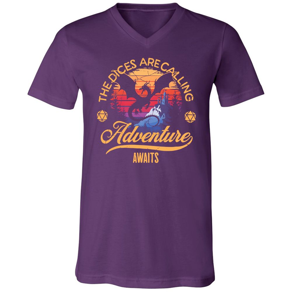 The Dices Are Calling Unisex V-Neck T-Shirt - Team Purple - 9
