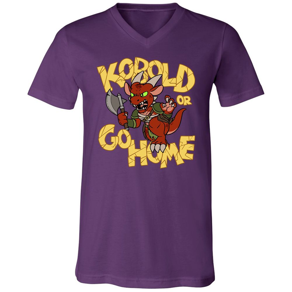 Kobold Or Go Home Unisex V-Neck T-Shirt - Team Purple - 9