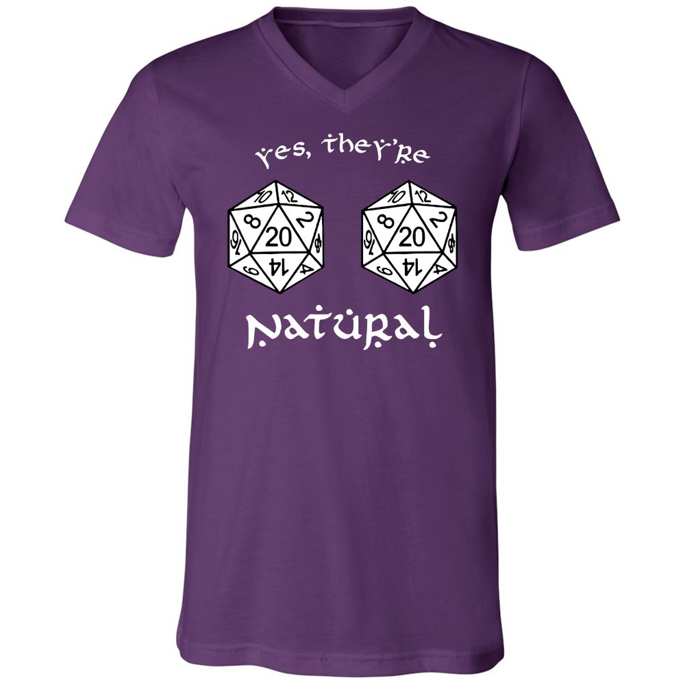 They Are Natural Unisex V-Neck T-Shirt - Team Purple - 9