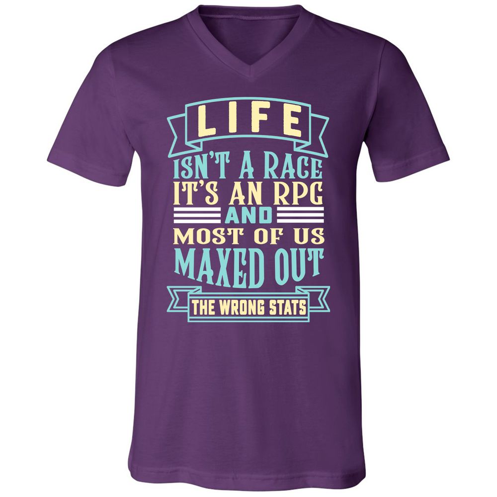 Life Is A RPG Unisex V-Neck T-Shirt - Team Purple - 9