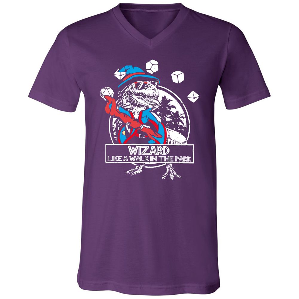 Wizard Like The Walk In The Park Unisex V-Neck T-Shirt - Team Purple - 9