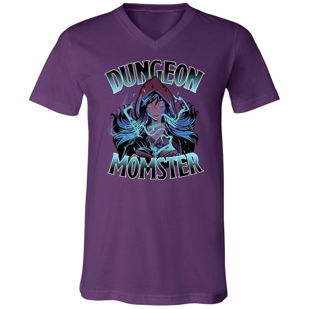 Dungeon Momster Unisex V-Neck T-Shirt - Team Purple - 9