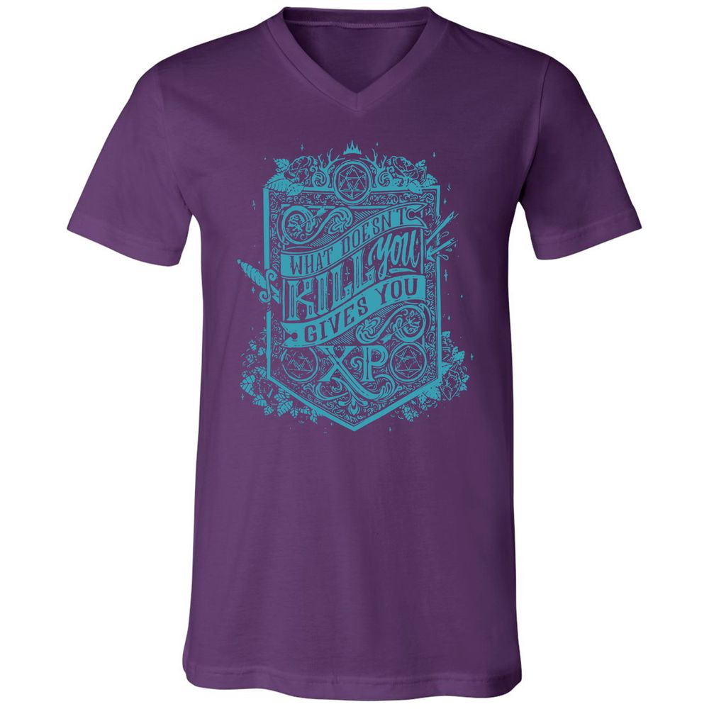 What Doesn't Kill You Gives You XP Unisex V-Neck T-Shirt - Team Purple - 9