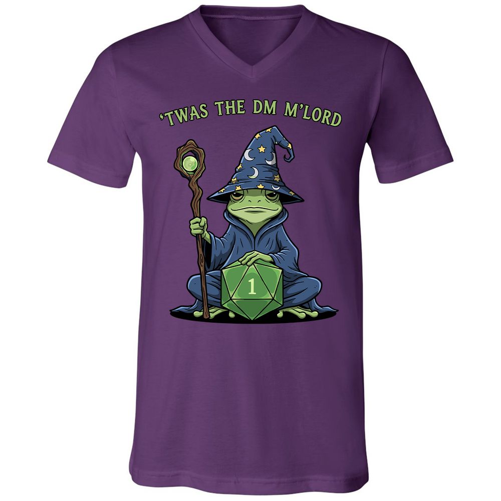 Twas the DM M’lord Unisex V-Neck T-Shirt - Team Purple - 9