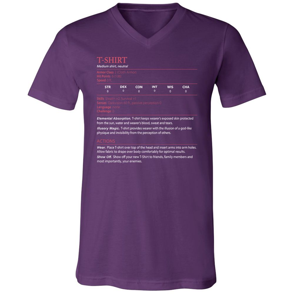 T-Shirt Unisex V-Neck T-Shirt - Team Purple - 9